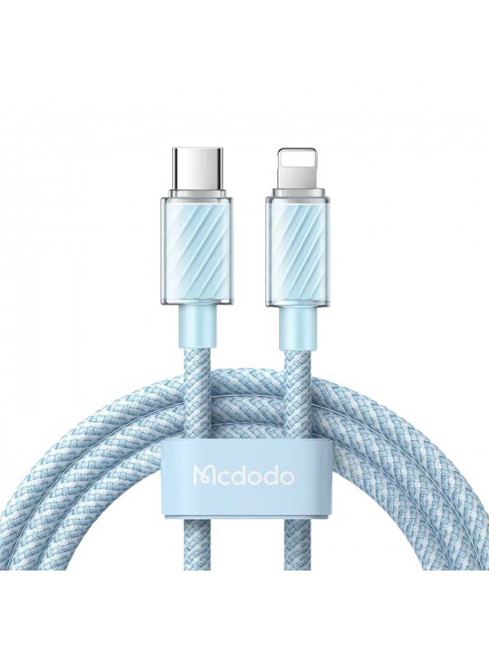 Մալուխ MCDODO 36W Type-C to Lightning Transparent Cable 1.2m (Blue) (CA-3661)