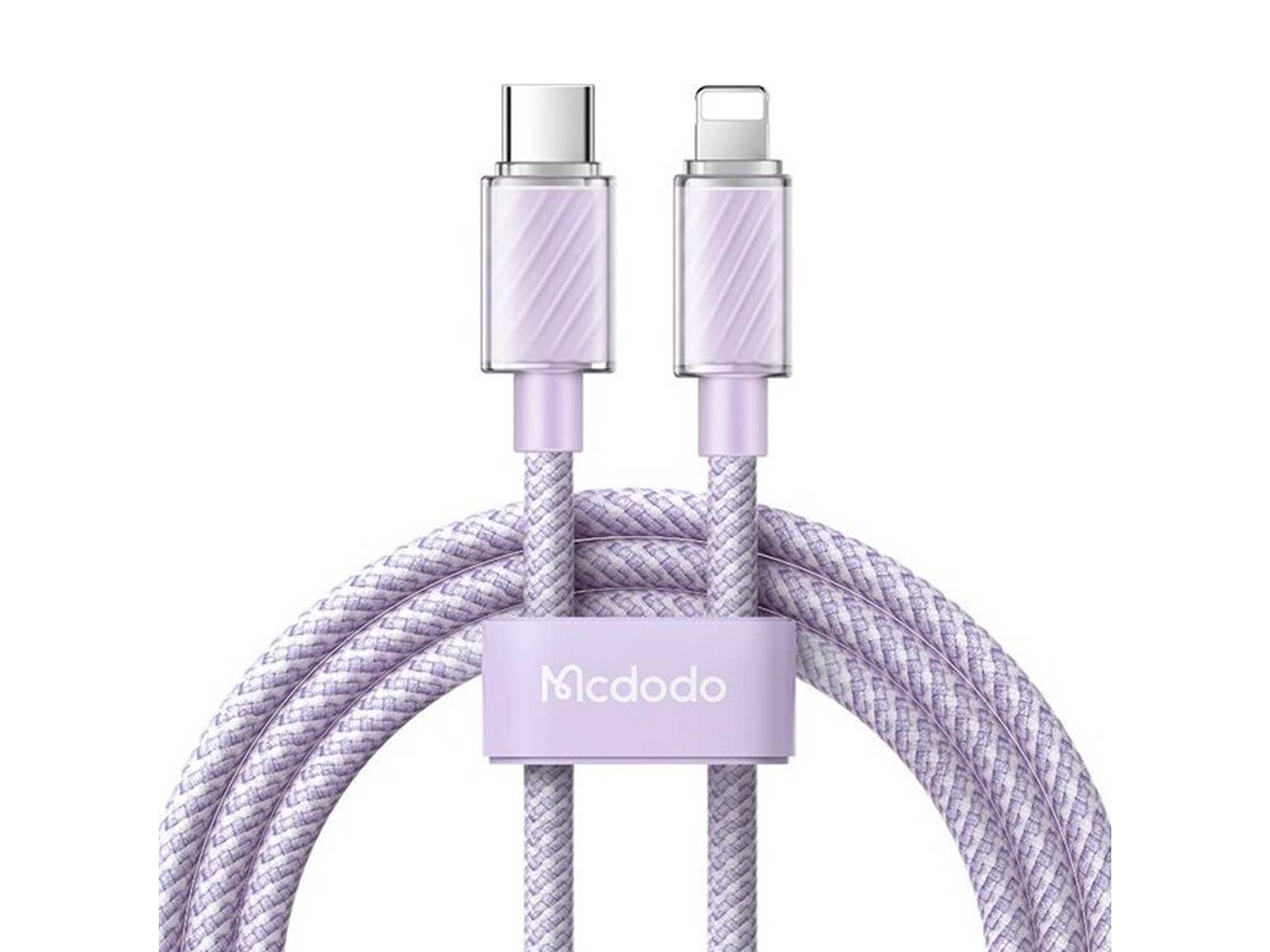Մալուխ MCDODO 36W Type-C to Lightning Transparent Cable 1.2m (Purple) (CA-3662)