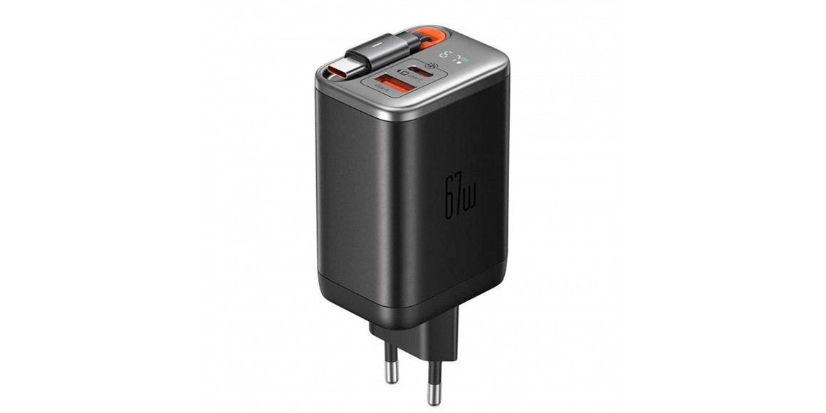 Power adapter MCDODO 67W 1C + 1A Digital Display GAN 65cm cable USB-C (Black) (CH-4100)