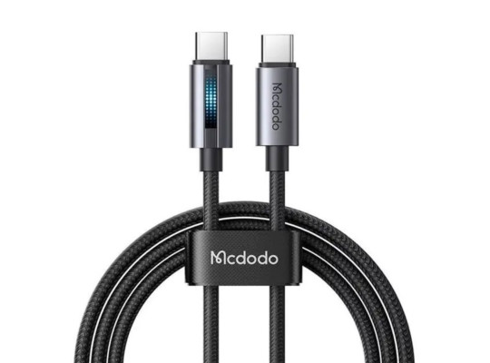 Մալուխ MCDODO USB-C to C 100W Cable With Breathing Light 1.2m (Black) (CA-5740)