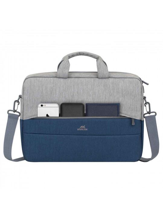 Bag for notebook RIVACASE 7532 (Grey/Dark Blue) 15.6 