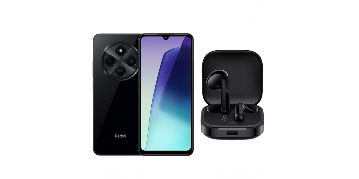 Սմարթ հեռախոս XIAOMI REDMI 14C 8GB 256GB (Midnight Black)+Redmi Buds 6 Active (2409BRN2CY)