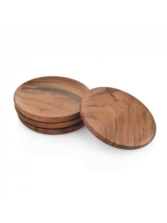 Подставки KOOPMAN 170490760 COASTER ACACIA 4PC SET (350358)
