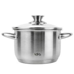 Կաթսաներ LARA LR02-271 S/STEEL AFINA 26CM 8.2L 