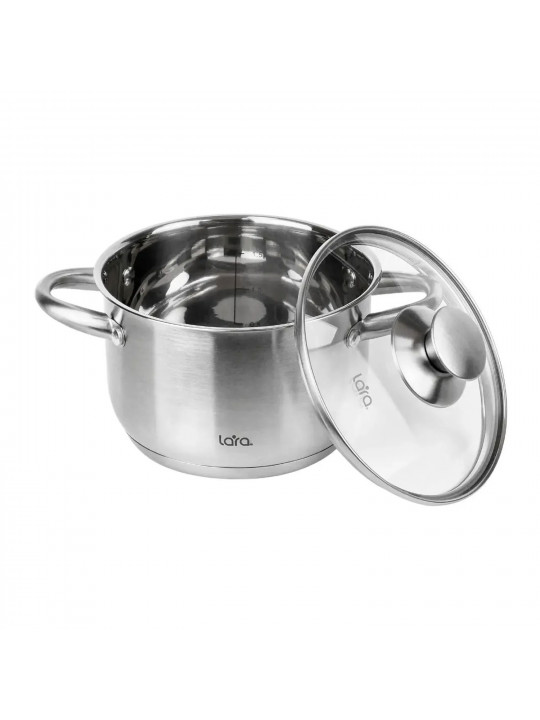 Կաթսաներ LARA LR02-271 S/STEEL AFINA 26CM 8.2L 