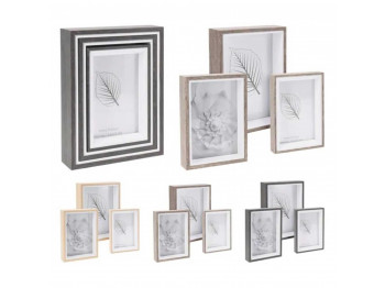 Դեկորատիվ առարկաներ KOOPMAN PHOTO FRAME SET 3PCS 3ASS CLR (882033) (837510140)