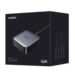 Power adapter UGREEN CD327 Nexode GaN Fast Charging 65W PD 4 Ports (BK) (90747)