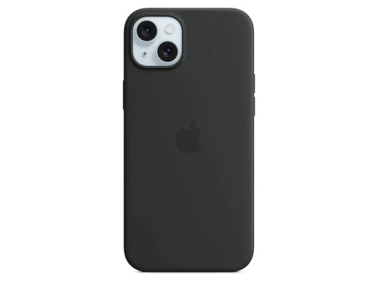 Cover for smartphone APPLE iPhone 15 Plus Silicone Case with MagSafe (Black) (MT103ZM/A)