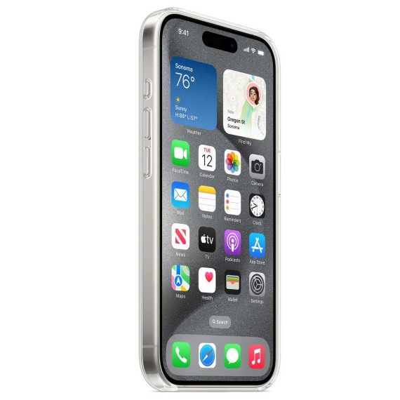 Cover for smartphone APPLE iPhone 15 Pro Clear case with MagSafe (MT223ZM/A)