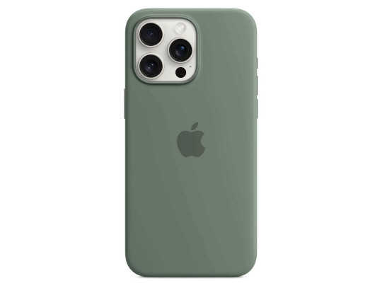 Cover for smartphone APPLE iPhone 15 Pro Max Silicone Case with MagSafe (Cypress) (MT1X3ZM/A)