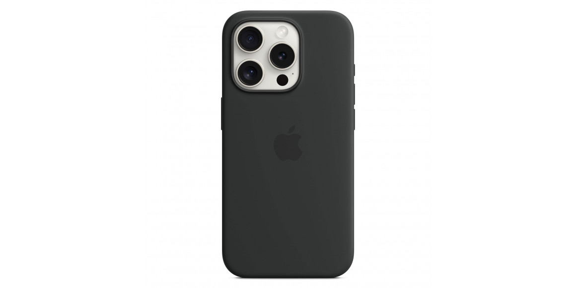 Cover for smartphone APPLE iPhone 15 Pro Silicone Case With MagSafe (Black) (MT1A3ZM/A)