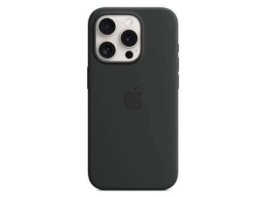 Cover for smartphone APPLE iPhone 15 Pro Silicone Case With MagSafe (Black) (MT1A3ZM/A)