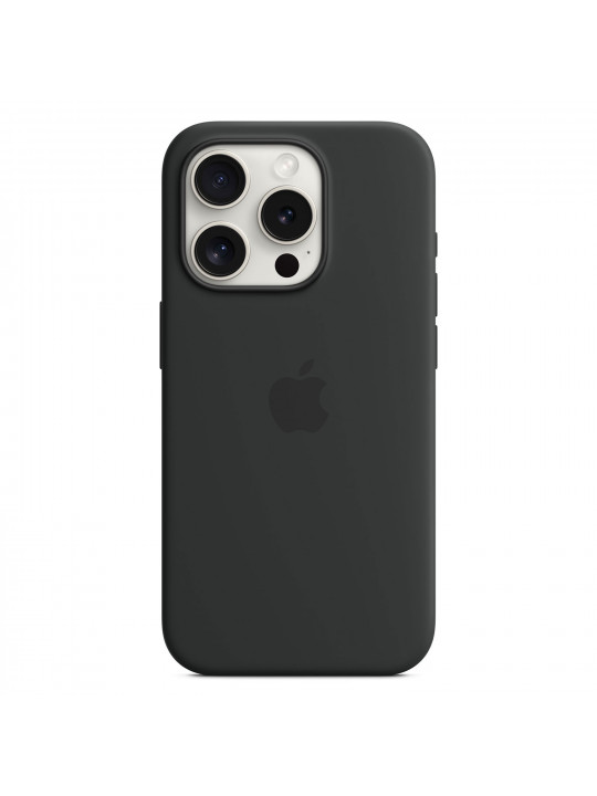 Հեռախոսի պատյան APPLE iPhone 15 Pro Silicone Case With MagSafe (Black) (MT1A3ZM/A)