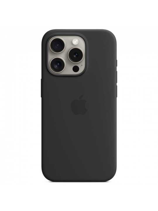 Հեռախոսի պատյան APPLE iPhone 15 Pro Silicone Case With MagSafe (Black) (MT1A3ZM/A)