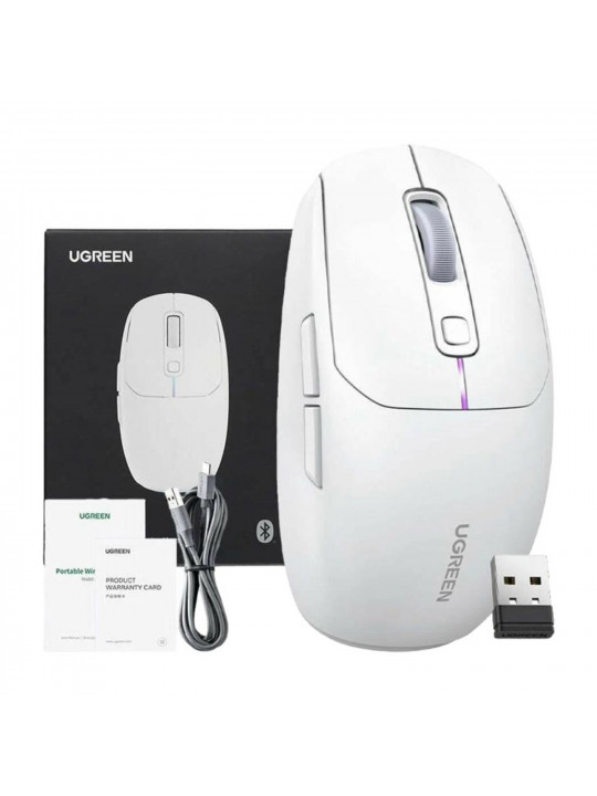 Mouse UGREEN MU103 WL (White) (15629)