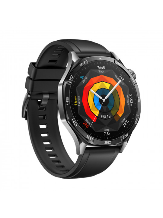 Smart watch HUAWEI WATCH GT5 46mm Black Fluoroelastomer Vili-B19 (Black) (55020DGL)