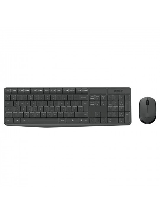 Keyboard LOGITECH MK235 WIRELESS COMBO + MOUSE (GREY) (L920-007948)