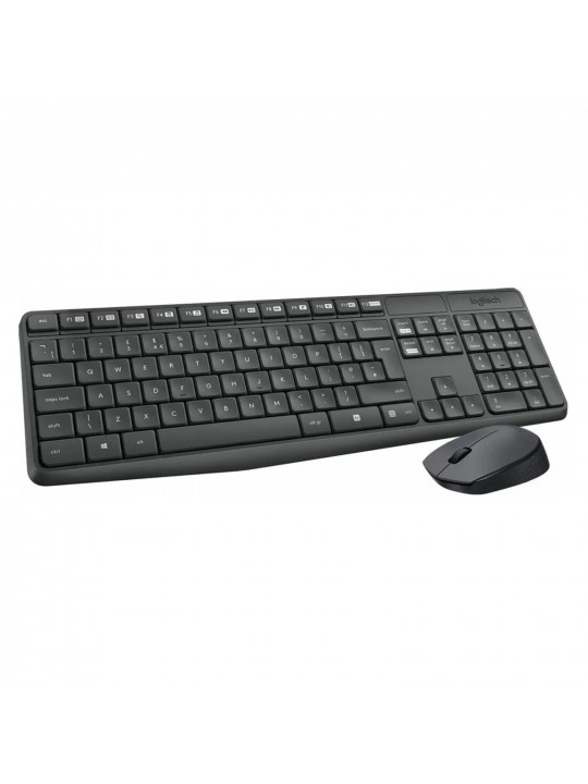 Keyboard LOGITECH MK235 WIRELESS COMBO + MOUSE (GREY) (L920-007948)