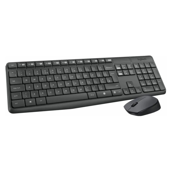 Keyboard LOGITECH MK235 WIRELESS COMBO + MOUSE (GREY) (L920-007948)