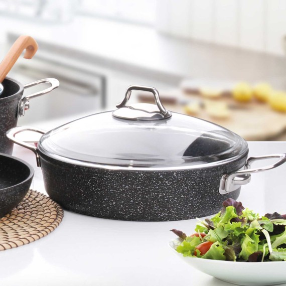 Կաթսաներ FALEZ BLN3008 BLACK LINE S.S HANDLE SAUCEPAN 30CM 