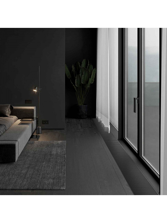 Ներհատակային կոնվեկտոր ROYAL THERMO ATRIUM-75/200/1400-DG-U-BL BLACK 