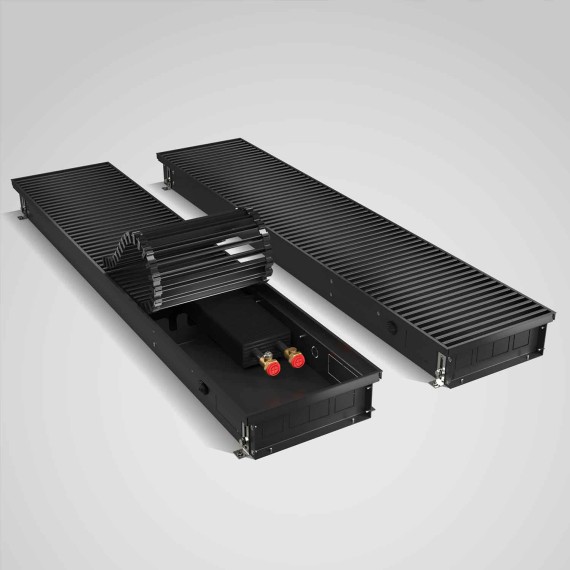 In floor convector ROYAL THERMO ATRIUM-75/200/1800-DG-U-BL BLACK 