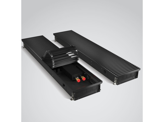 In floor convector ROYAL THERMO ATRIUM-75/200/2000-DG-U-BL BLACK 