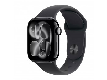 Սմարթ ժամացույց APPLE Watch Series 11 GPS 42mm Jet Black Aluminium Case with Black Sport Band (A3331) (MEQT4RK/A)