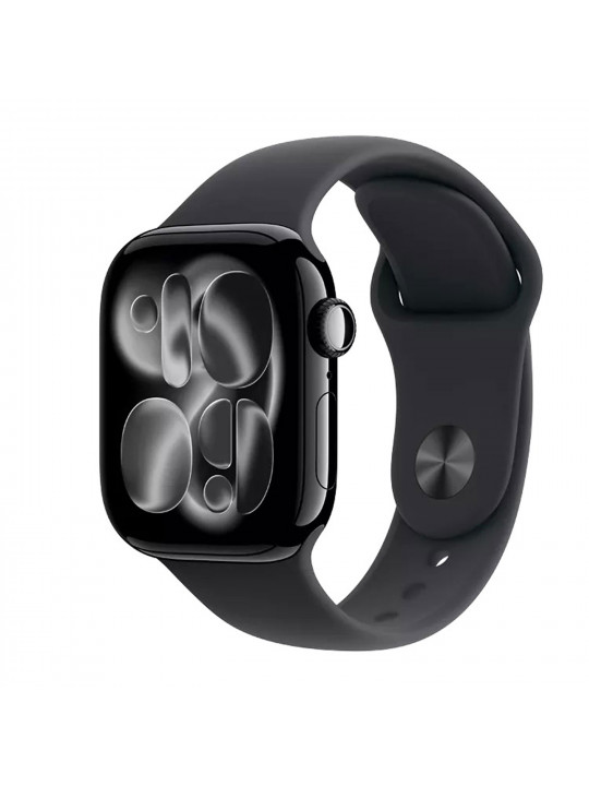 Սմարթ ժամացույց APPLE Watch Series 11 GPS 42mm Jet Black Aluminium Case with Black Sport Band (A3331) (MEQT4RK/A)