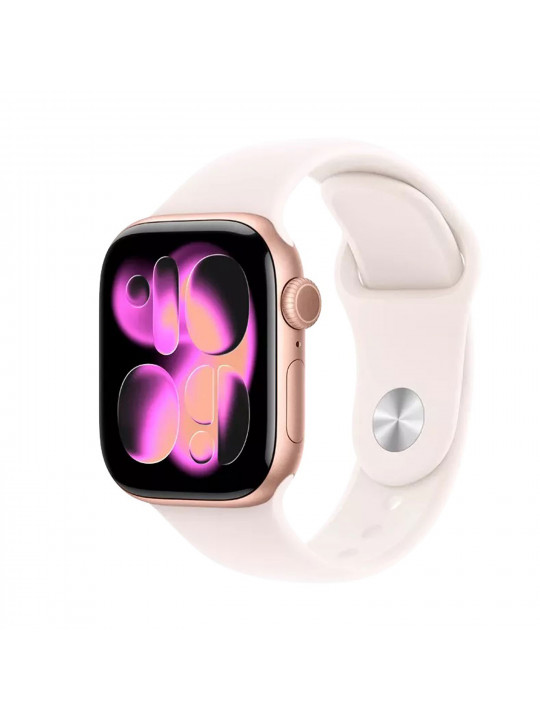 Սմարթ ժամացույց APPLE Watch Series 11 GPS 42mm Rose Gold Aluminium Case with Light Blush Sport Band (A3331) (MEU04RK/A)