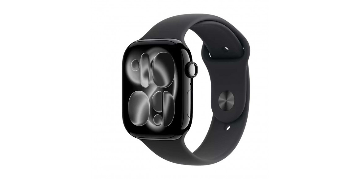 Смарт-часы APPLE Watch Series 11 GPS 46mm Jet Black Aluminium Case with Black Sport Band (A3333) (MEUW4RK/A)