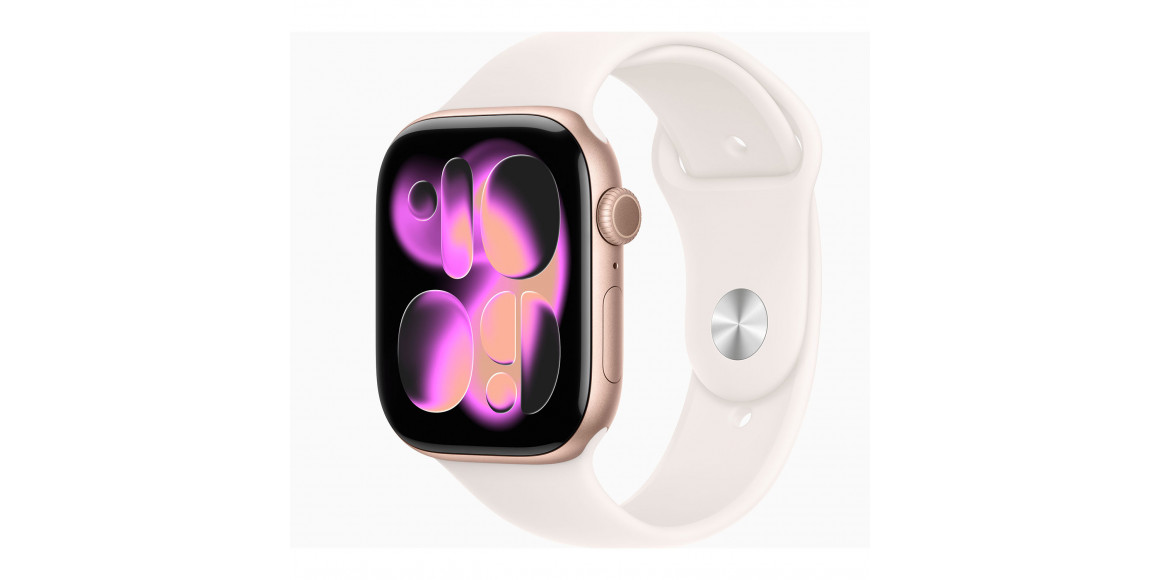 Smart watch APPLE Watch Series 11 GPS 46mm Rose Gold Aluminium Case with Light Blush Sport Band (A3333) (MEV74RK/A)