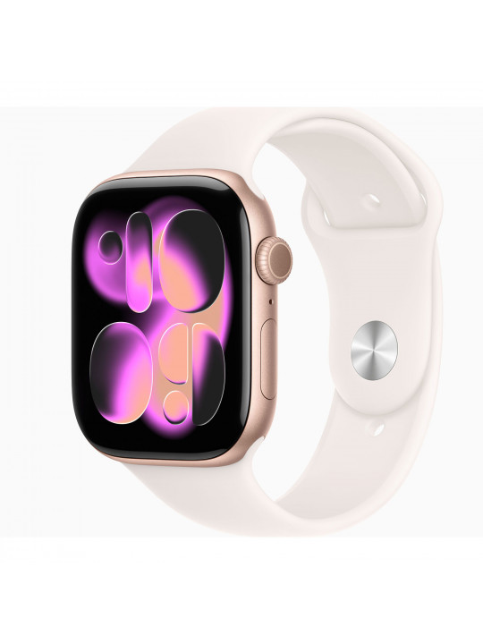 Սմարթ ժամացույց APPLE Watch Series 11 GPS 46mm Rose Gold Aluminium Case with Light Blush Sport Band (A3333) (MEV74RK/A)