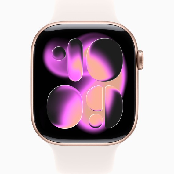 Smart watch APPLE Watch Series 11 GPS 46mm Rose Gold Aluminium Case with Light Blush Sport Band (A3333) (MEV74RK/A)