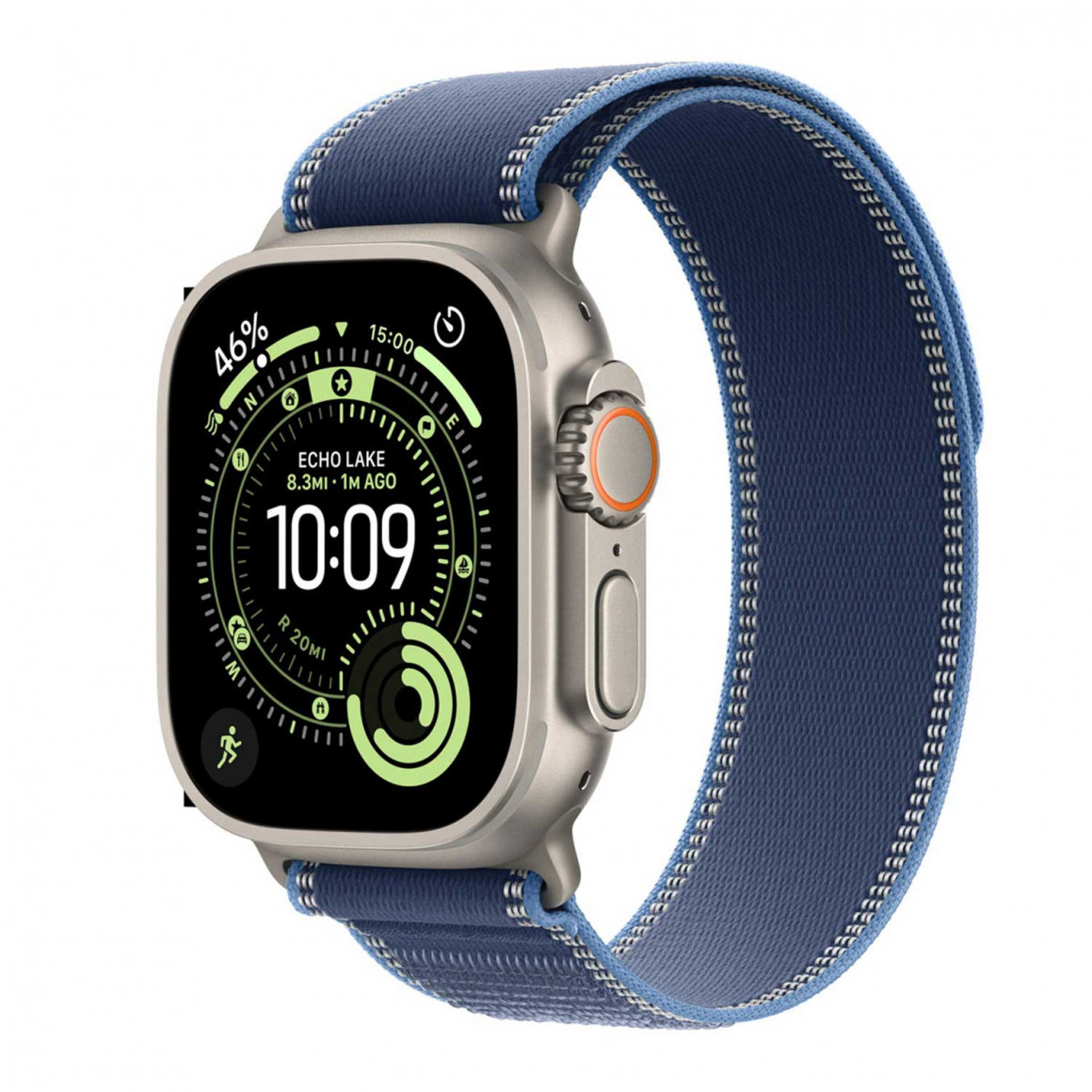 Սմարթ ժամացույց APPLE Watch Ultra 3 GPS+Celluar 49mm Natural Titanium with Blue/Bright Blue Trail Loop (A3281) (MEWR4QI/A)