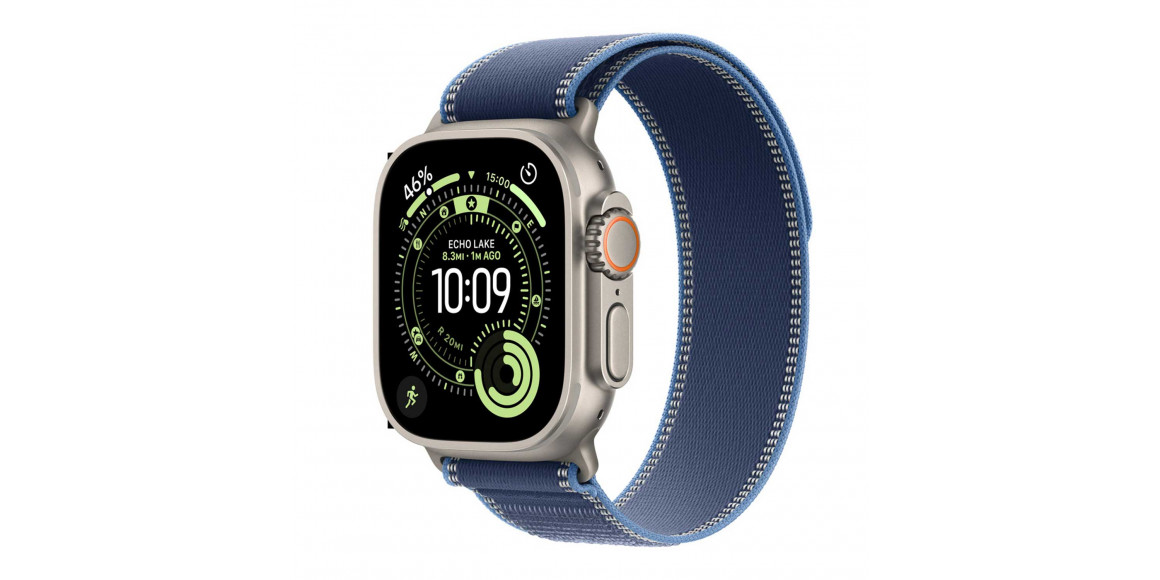 Սմարթ ժամացույց APPLE Watch Ultra 3 GPS+Celluar 49mm Natural Titanium with Blue/Bright Blue Trail Loop (A3281) (MEWR4QI/A)