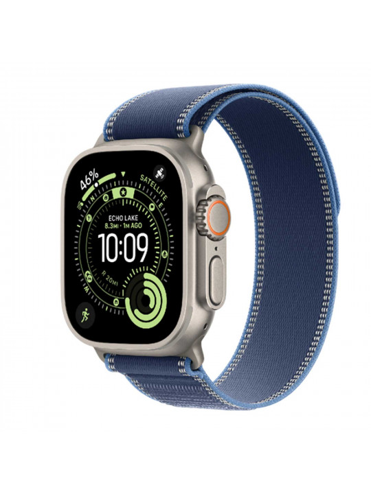 Սմարթ ժամացույց APPLE Watch Ultra 3 GPS+Celluar 49mm Natural Titanium with Blue/Bright Blue Trail Loop (A3281) (MEWU4QI/A)
