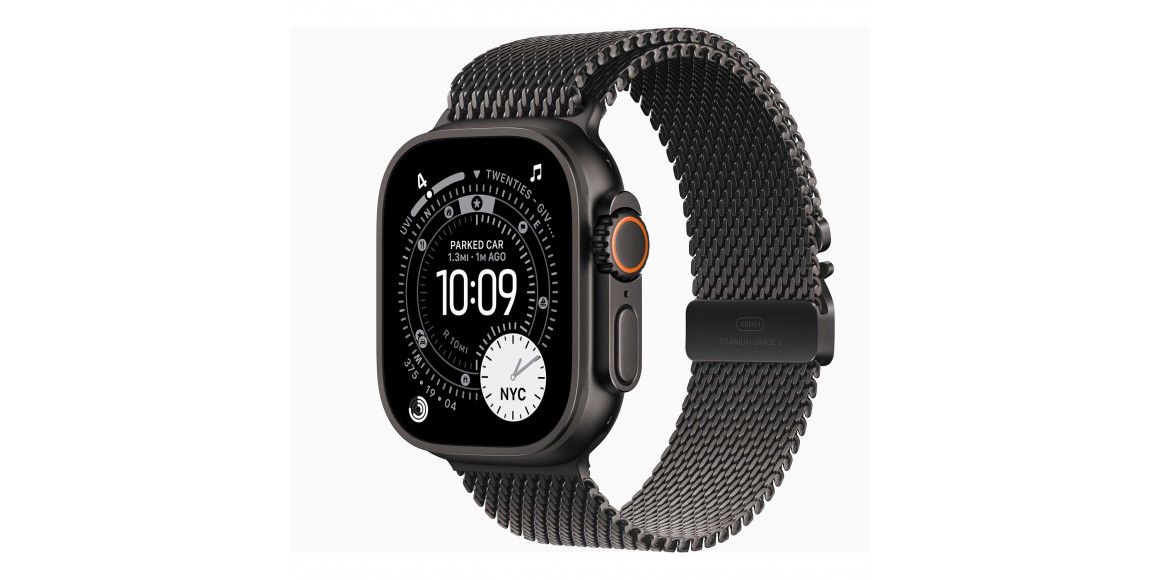 Smart watch APPLE Watch Ultra 3 GPS+Celluar 49mm Black Titanium with Black Titanium Milanese Loop (A3281) (MF1Q4QI/A)