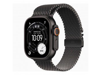 Սմարթ ժամացույց APPLE Watch Ultra 3 GPS+Celluar 49mm Black Titanium with Black Titanium Milanese Loop (A3281) (MF1Q4QI/A)