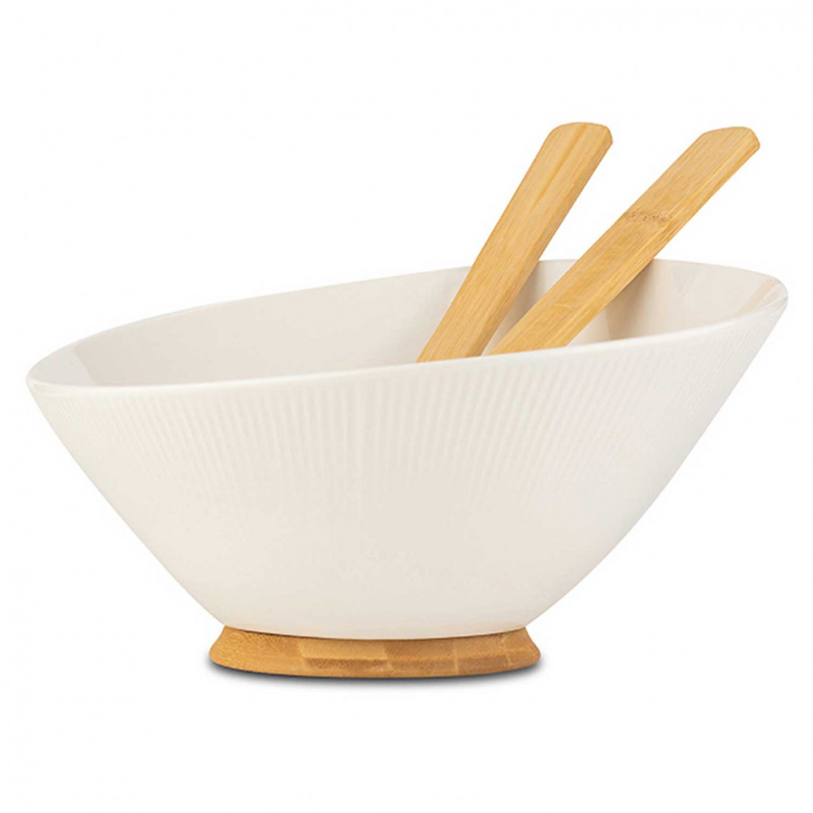 Տարա NAVA 10-025-001 TERRESTRIAL WHITE W/BAMBOO BASE 24CM 