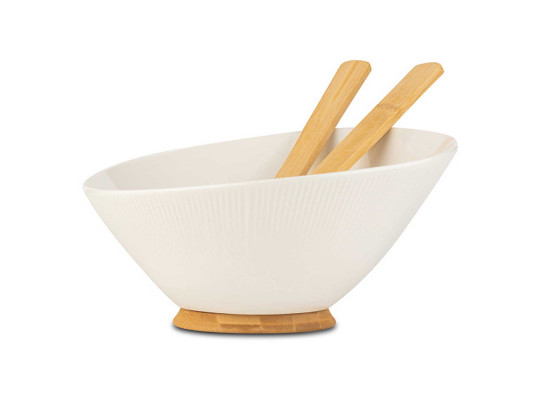 Տարա NAVA 10-025-001 TERRESTRIAL WHITE W/BAMBOO BASE 24CM 