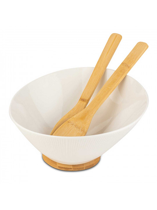 Տարա NAVA 10-025-003 TERRESTRIAL WHITE W/BAMBOO BASE 26CM 