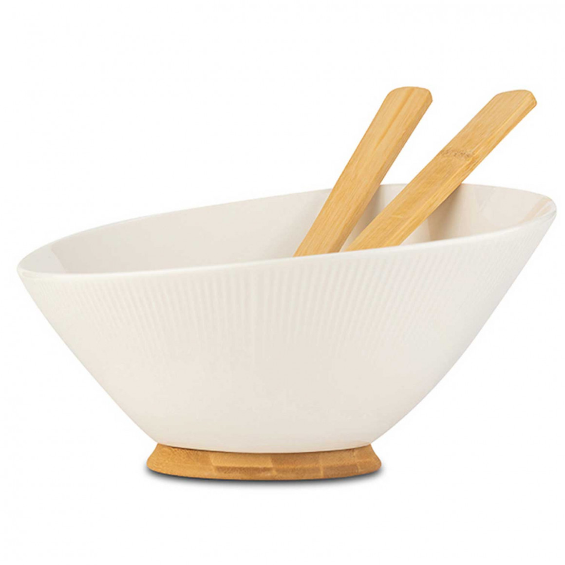 Տարա NAVA 10-025-003 TERRESTRIAL WHITE W/BAMBOO BASE 26CM 