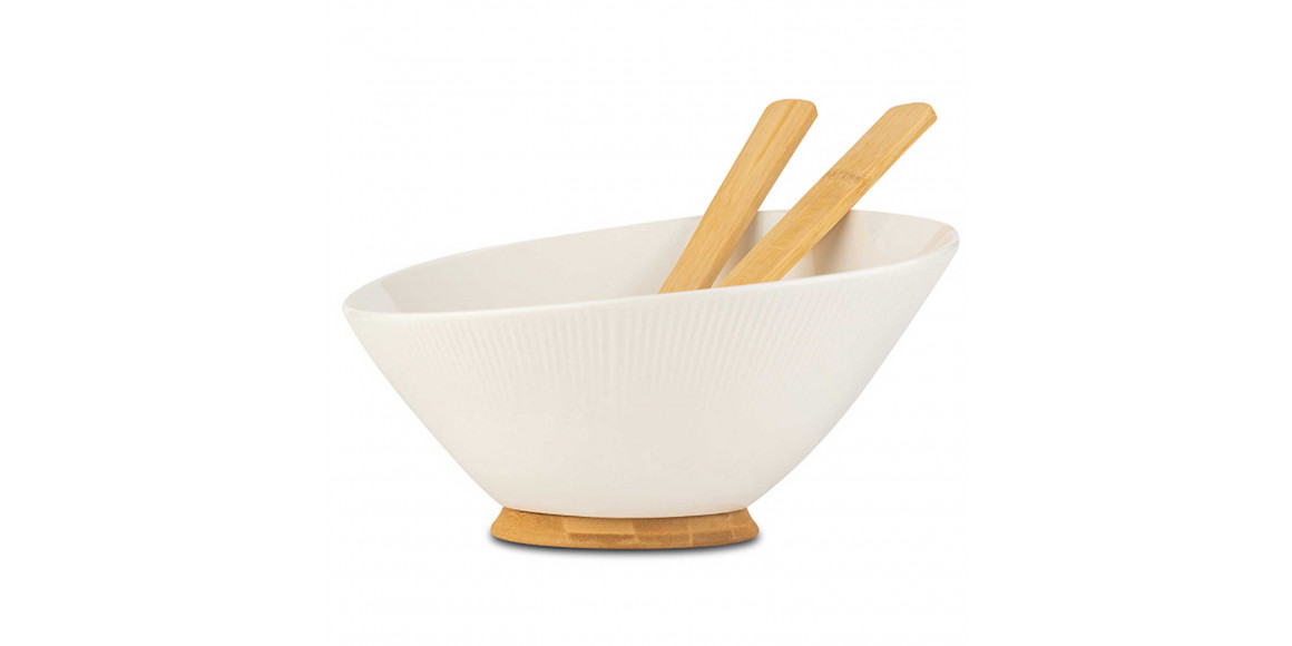 Тара NAVA 10-025-003 TERRESTRIAL WHITE W/BAMBOO BASE 26CM 