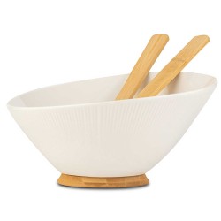Тара NAVA 10-025-003 TERRESTRIAL WHITE W/BAMBOO BASE 26CM 