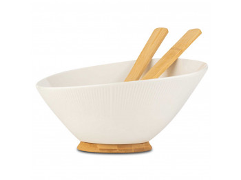 Տարա NAVA 10-025-003 TERRESTRIAL WHITE W/BAMBOO BASE 26CM 