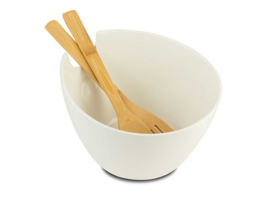 Տարա NAVA 10-025-004 TERRESTRIAL WHITE W/BAMBOO SPOONS 24CM 