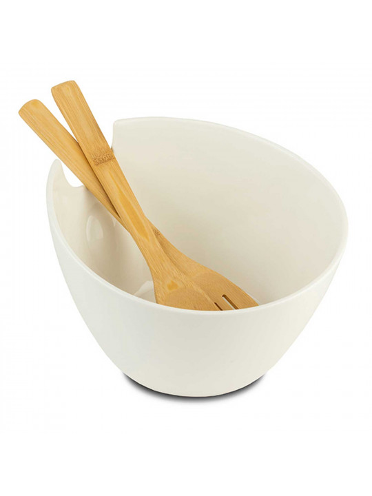 Տարա NAVA 10-025-004 TERRESTRIAL WHITE W/BAMBOO SPOONS 24CM 