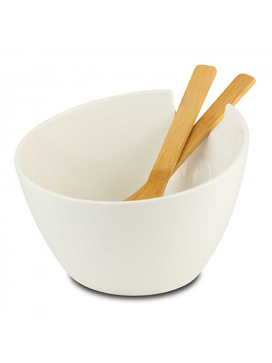 Տարա NAVA 10-025-004 TERRESTRIAL WHITE W/BAMBOO SPOONS 24CM 