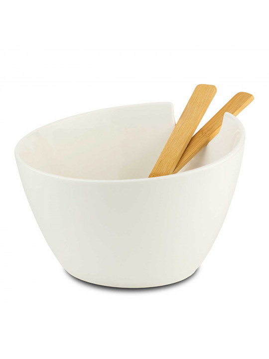 Տարա NAVA 10-025-004 TERRESTRIAL WHITE W/BAMBOO SPOONS 24CM 